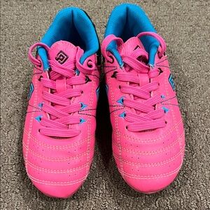 Dream Paris Kids Pink and Blue Soccer Cleats